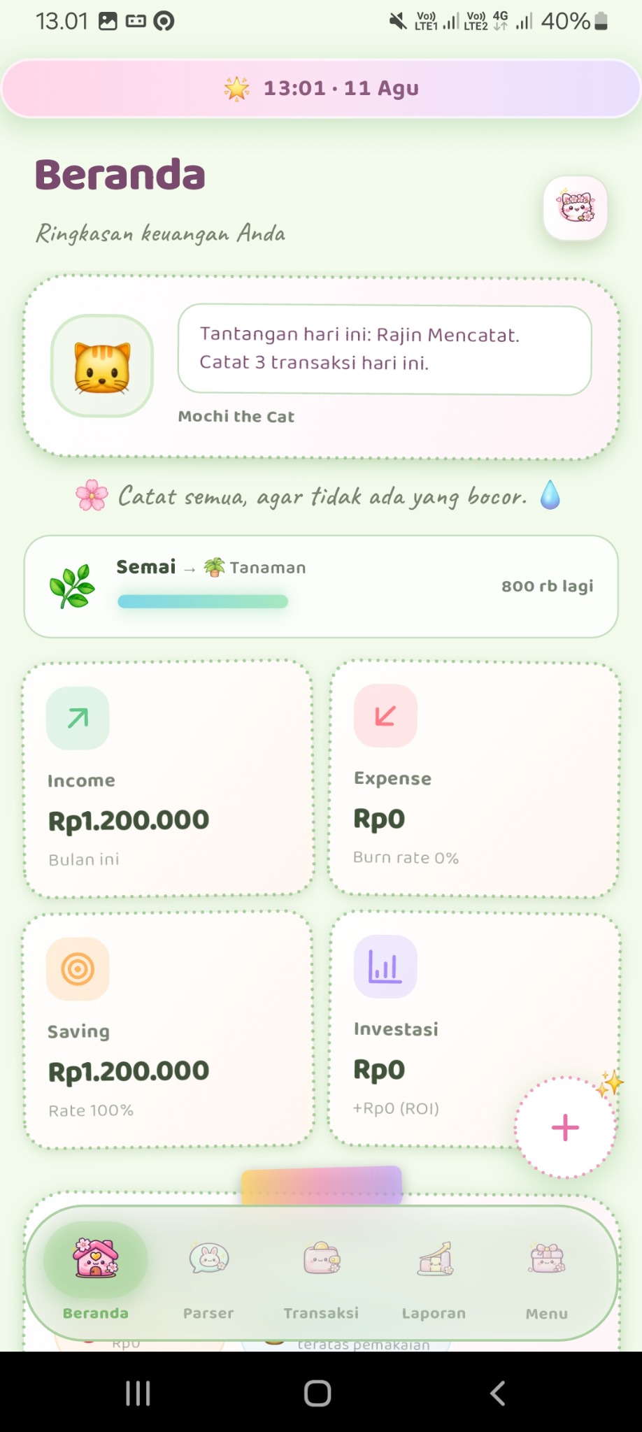Preview halaman Beranda Uangly
